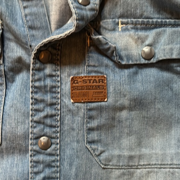 G-Star Raw Denim Long Sleeve Button Down Shirt, Size Medium - Picture 5 of 13